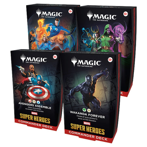 Magic The Gathering Universes Beyond Marvel Super Heroes Commander Deck Display (4 Decks) (Presell)
