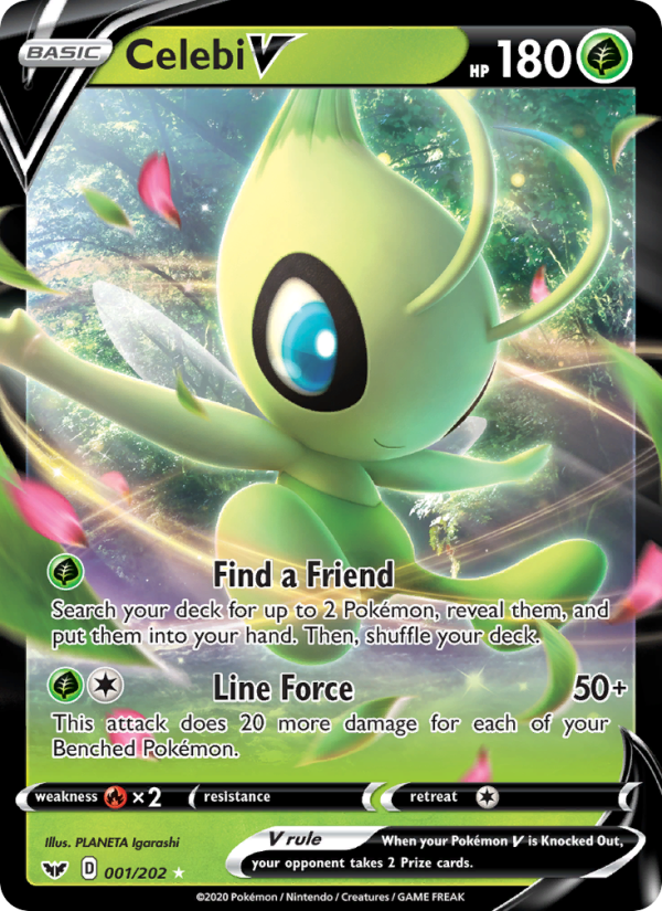 Celebi V #001/202 - Sword & Shield Base Set