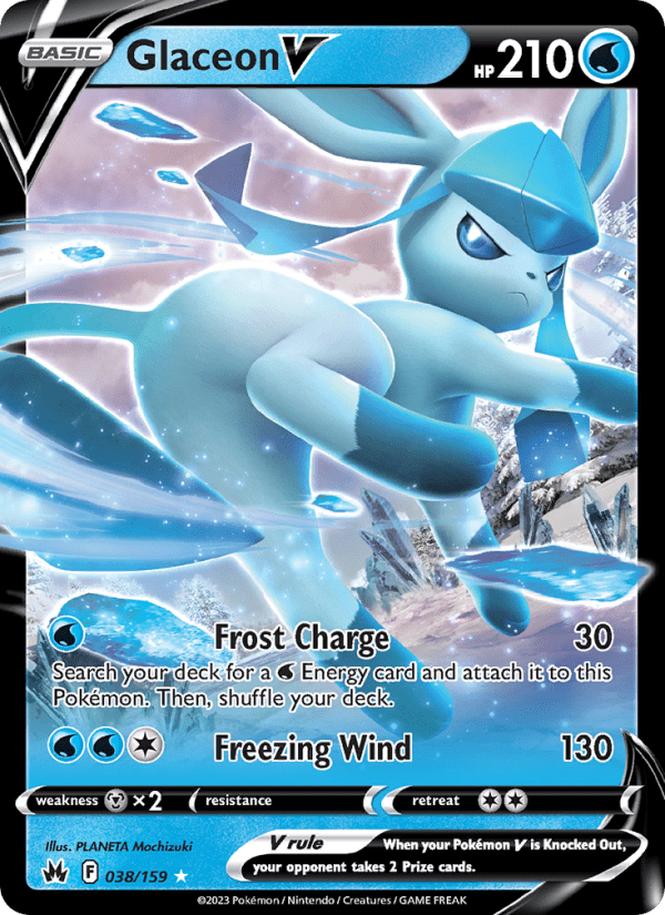 Glaceon V #038/159 - Crown Zenith