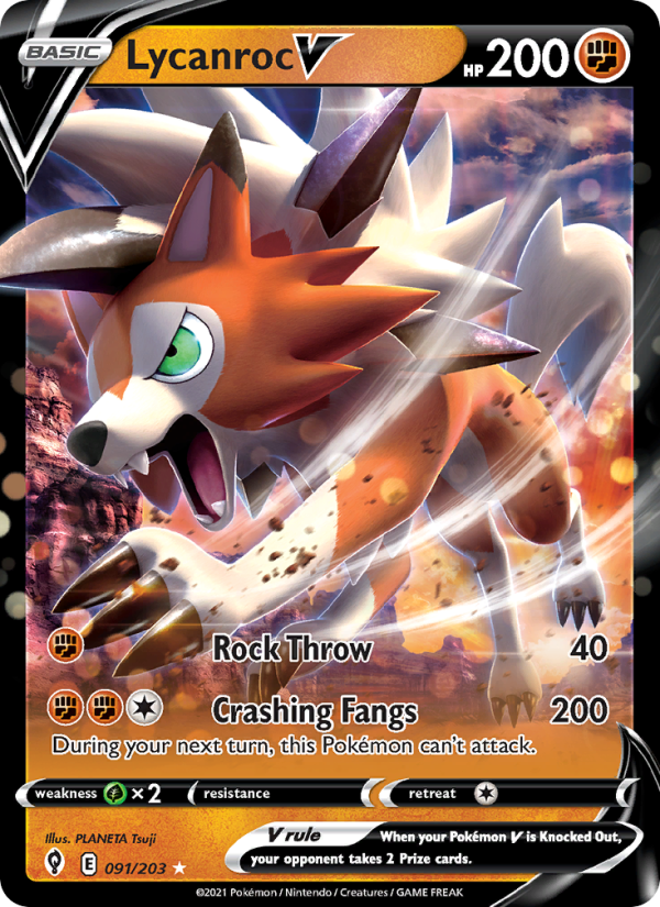 Lycanroc V #091/203 - Evolving Skies
