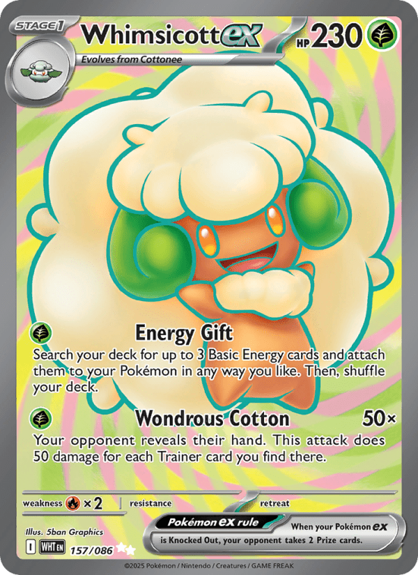 Whimsicott ex #157/086 - White Flare