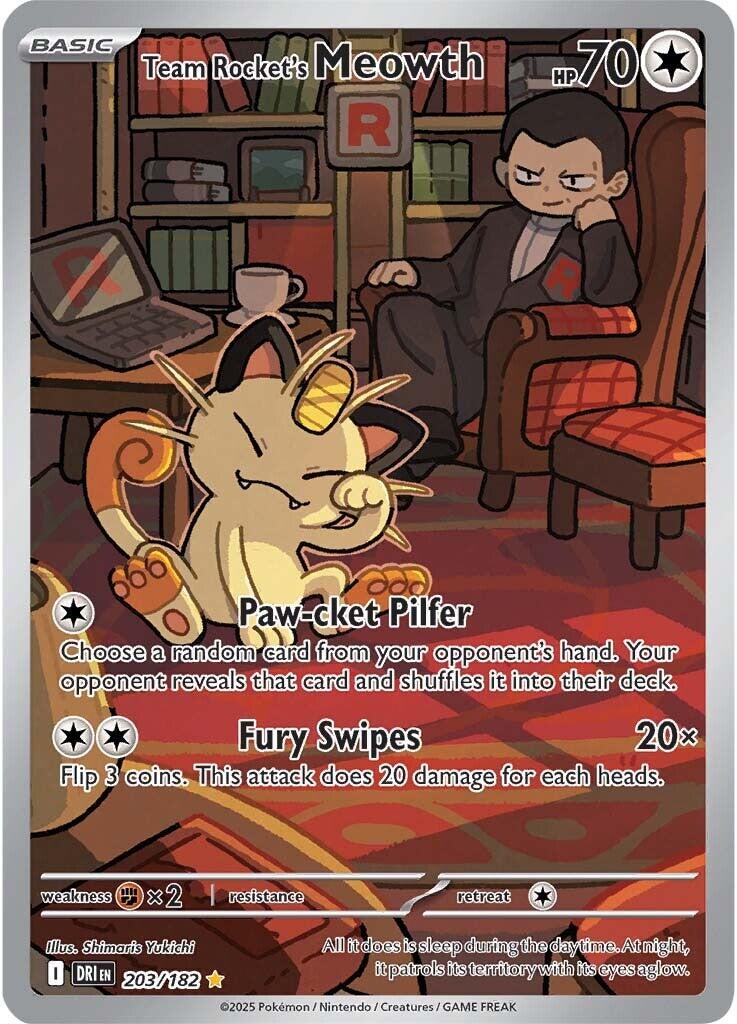 Team Rocket's Meowth #203/182 - Destined Rivals