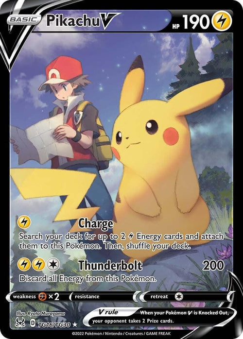 Pikachu V #TG16/TG30 - Lost Origin Trainer Gallery