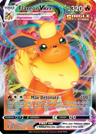 Flareon VMAX #018/203 - Evolving Skies
