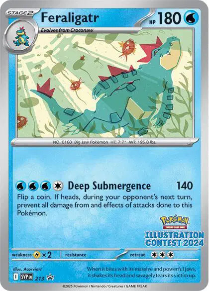 Feraligatr (Illustration Contest 2024) #213 - Scarlet & Violet Promo