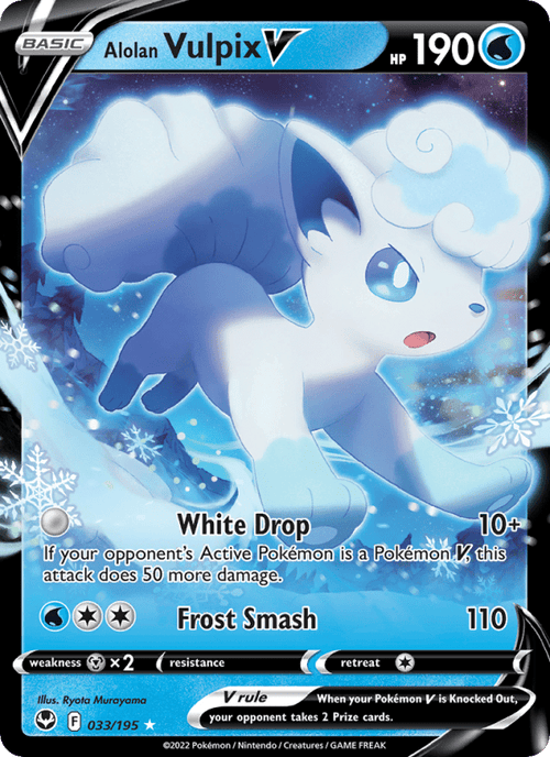 Alolan Vulpix V #033/195 - Silver Tempest