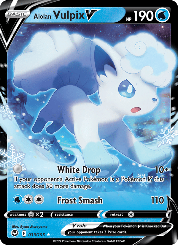 Alolan Vulpix V #033/195 - Silver Tempest