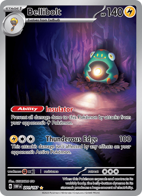 Bellibolt #201/197 - Obsidian Flames