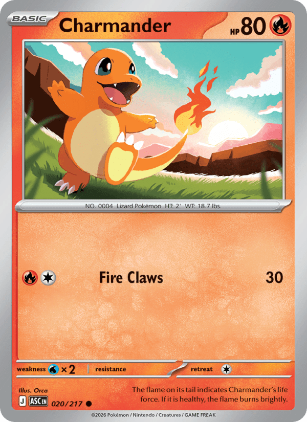 Charmander - 020/217 (Cosmos Holo) #020/217 - Miscellaneous Cards & Products