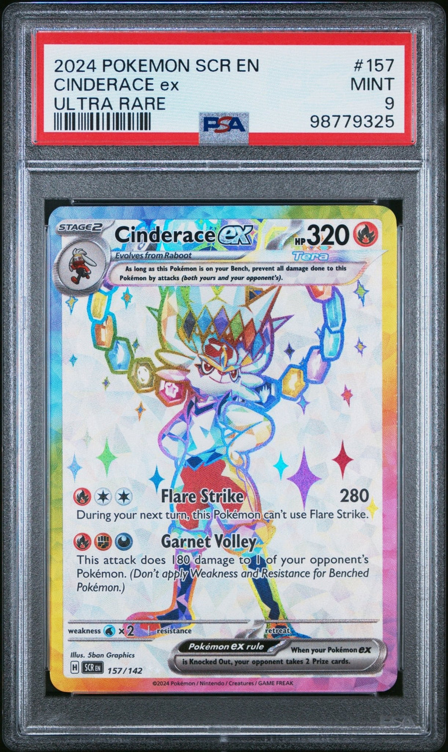 Cinderace ex #157/142 - Stellar Crown - PSA 9.0 MINT