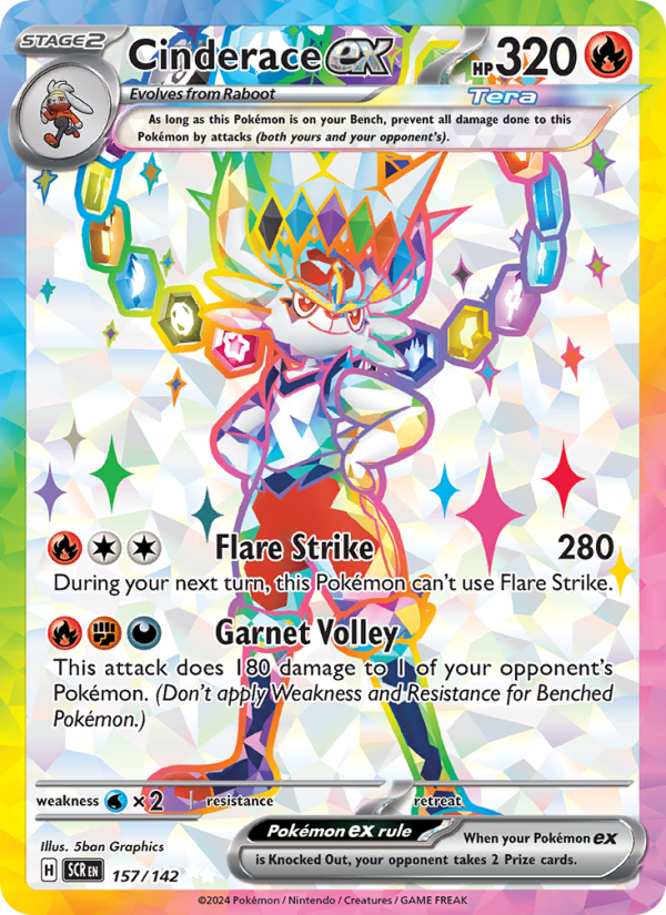 Cinderace ex #157/142 - Stellar Crown