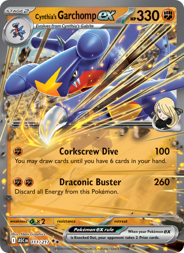 Cynthia's Garchomp ex #111/217 - Ascended Heroes