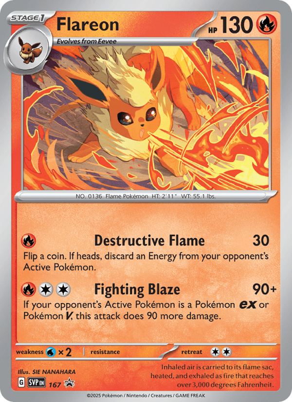 Flareon (Cosmos Holo) #167 - Scarlet & Violet Promo