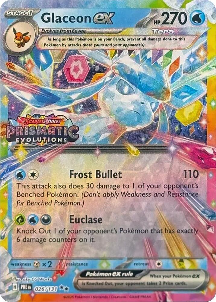 Glaceon ex - 026/131 (Prismatic Evolutions Stamp) #026/131 - Miscellaneous Cards & Products