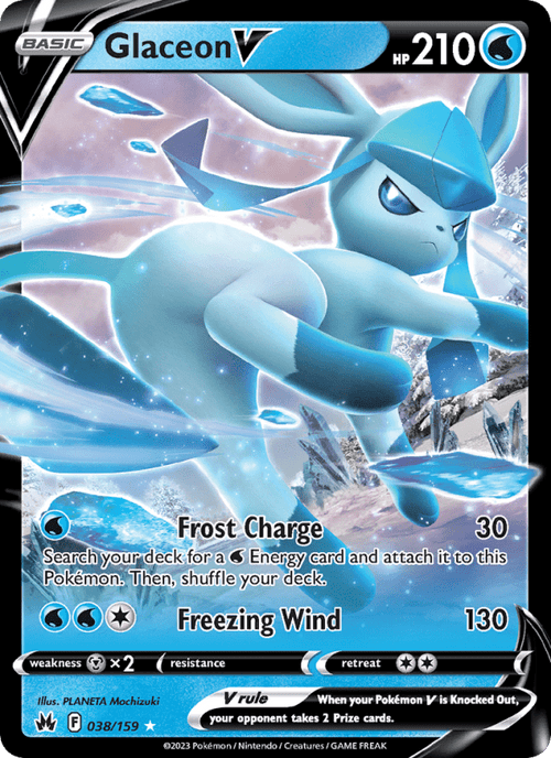 Glaceon V #038/159 - Crown Zenith