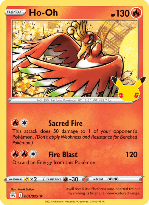 Ho-oh #001/025 - Celebrations