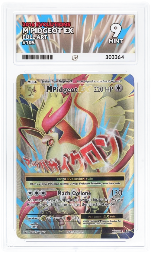 M Pidgeot EX (Full Art) #105/108 - Evolutions - ACE 9.0 MINT