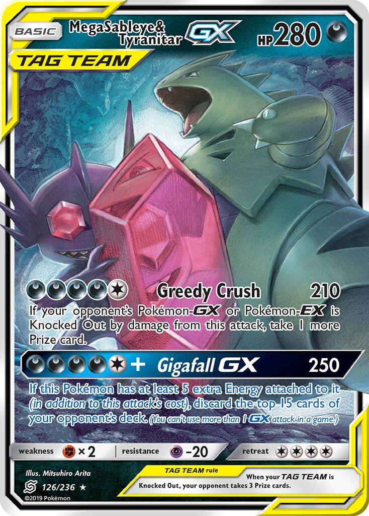 Mega Sableye & Tyranitar GX #126/236 - Unified Minds