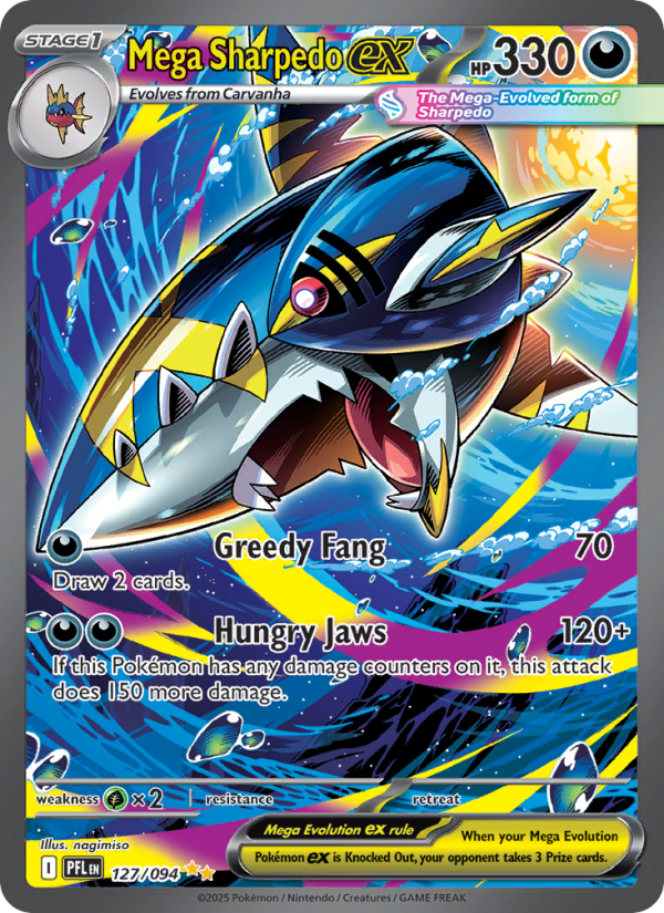 Mega Sharpedo ex #127/094 - Phantasmal Flames