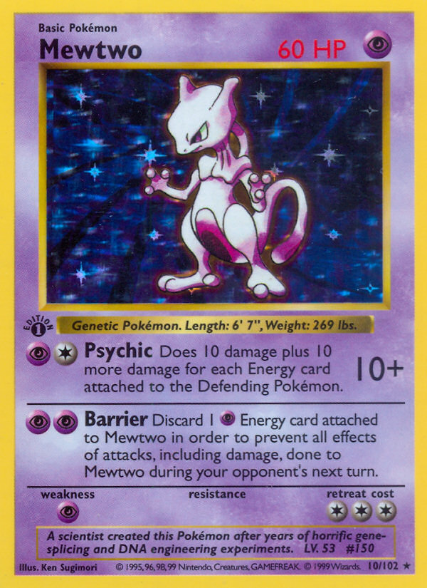 Mewtwo #10 - Base Set (Unlimited)
