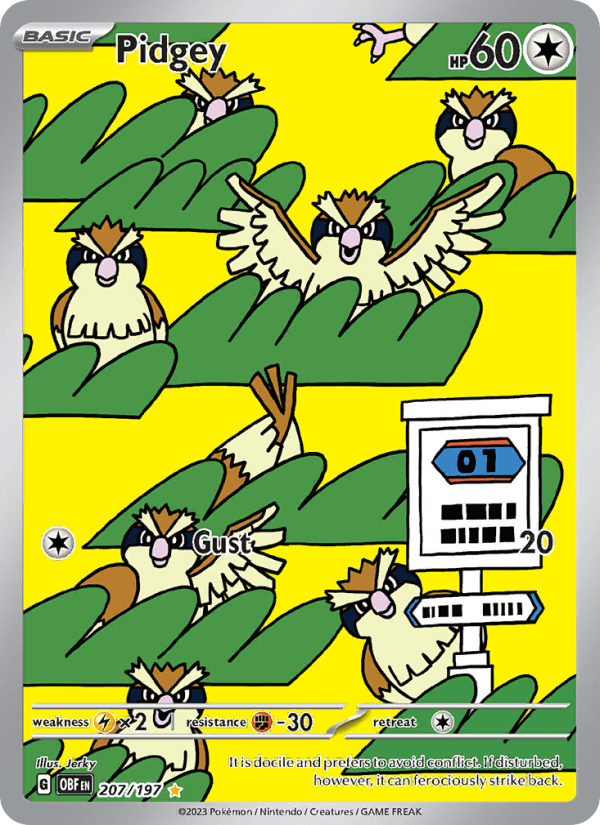 Pidgey #207/197 - Obsidian Flames