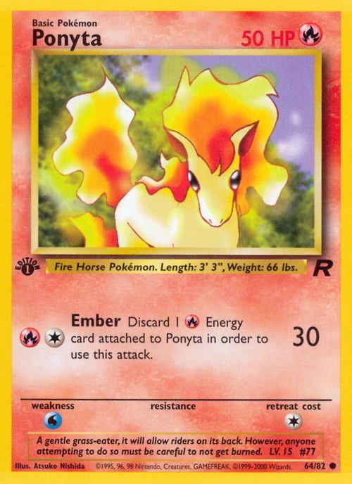 Ponyta #64 - Team Rocket [1st Edition]