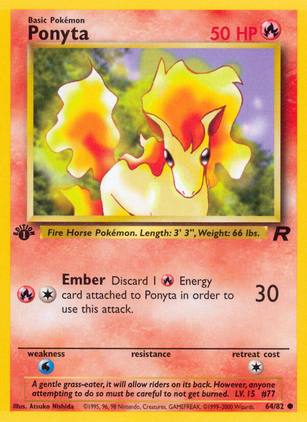 Ponyta #64 - Team Rocket [1st Edition]