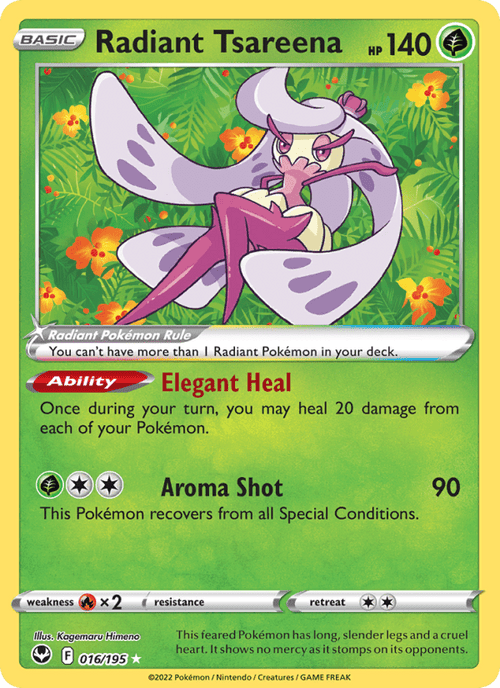 Radiant Tsareena #016/195 - Silver Tempest