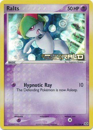Ralts #61 - EX Emerald [Reverse Holofoil]