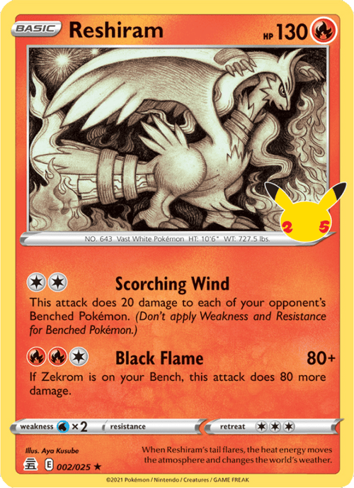 Reshiram #002/025 - Celebrations