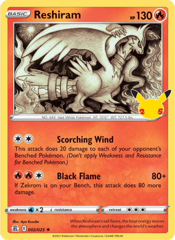 Reshiram #002/025 - Celebrations